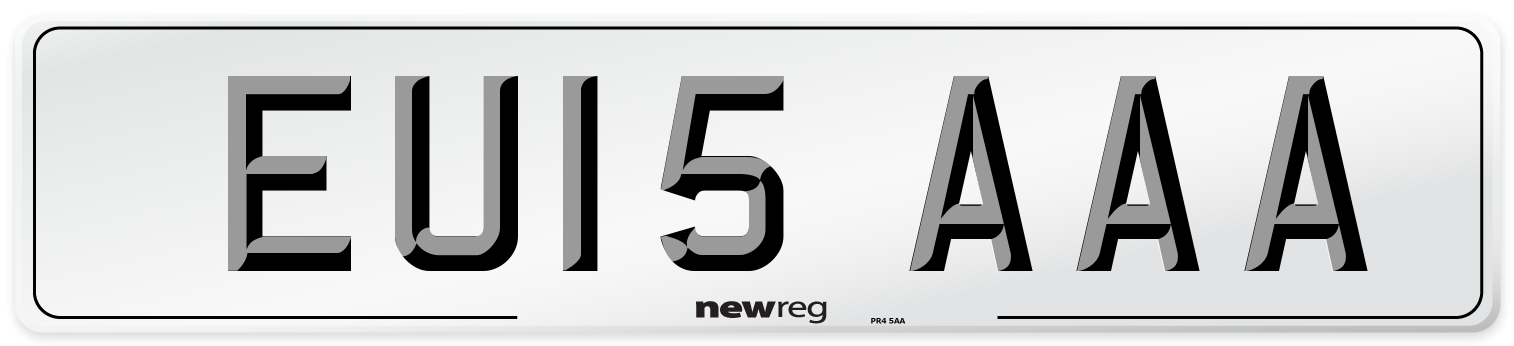 EU15 AAA Number Plate from New Reg